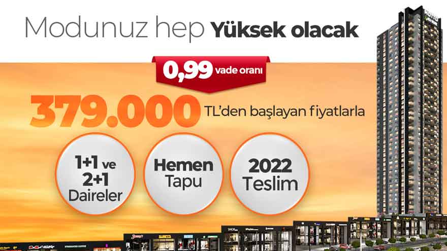 0.99 Vade Oranı İle Sıfır Ev Sahibi Olma İmkanı! Hemen Tapu, 2022 Teslim Motto Ankara Atayıldız Konut Projesi