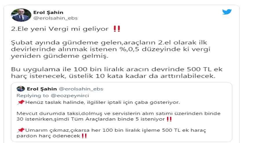 İkinci El Araba Alıp Satacaklara Kötü Haber! 2. El Araç Satışına Yeni Vergi İddiası