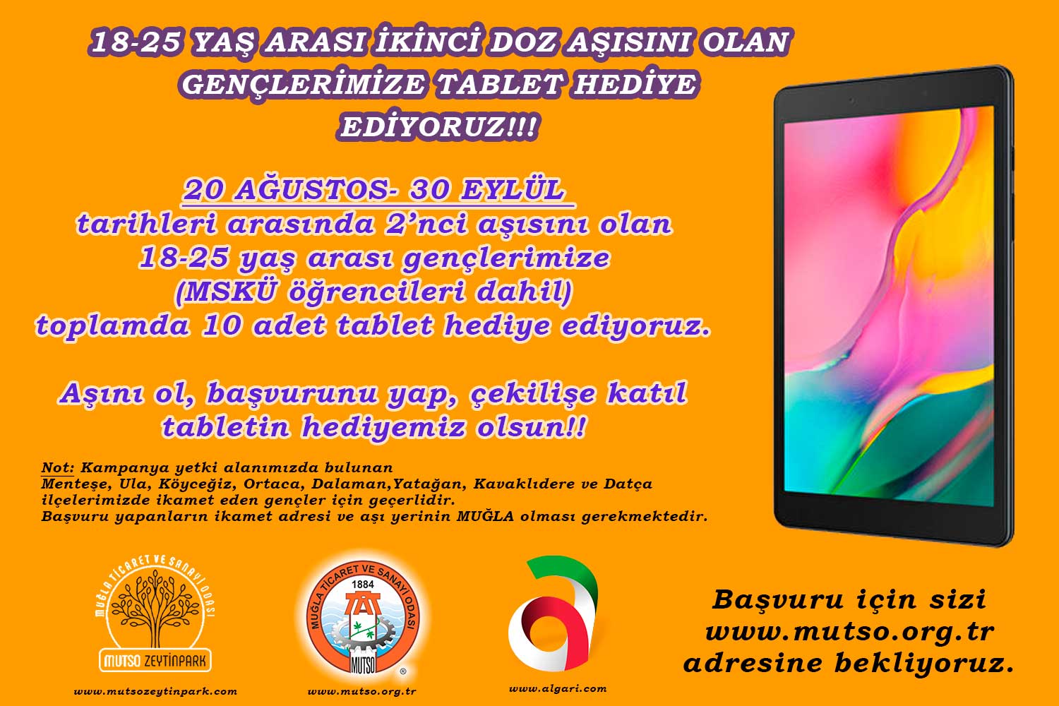 2. Doz Aşısını Olan Gençlere Tablet Hediye Edilecek