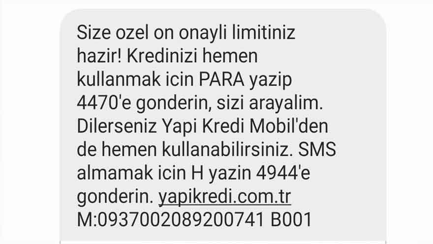 Yapı Kredi Para Yazıp Gönderene Anında Ön Onaylı Limit İle Hazır Kredi Veriyor!