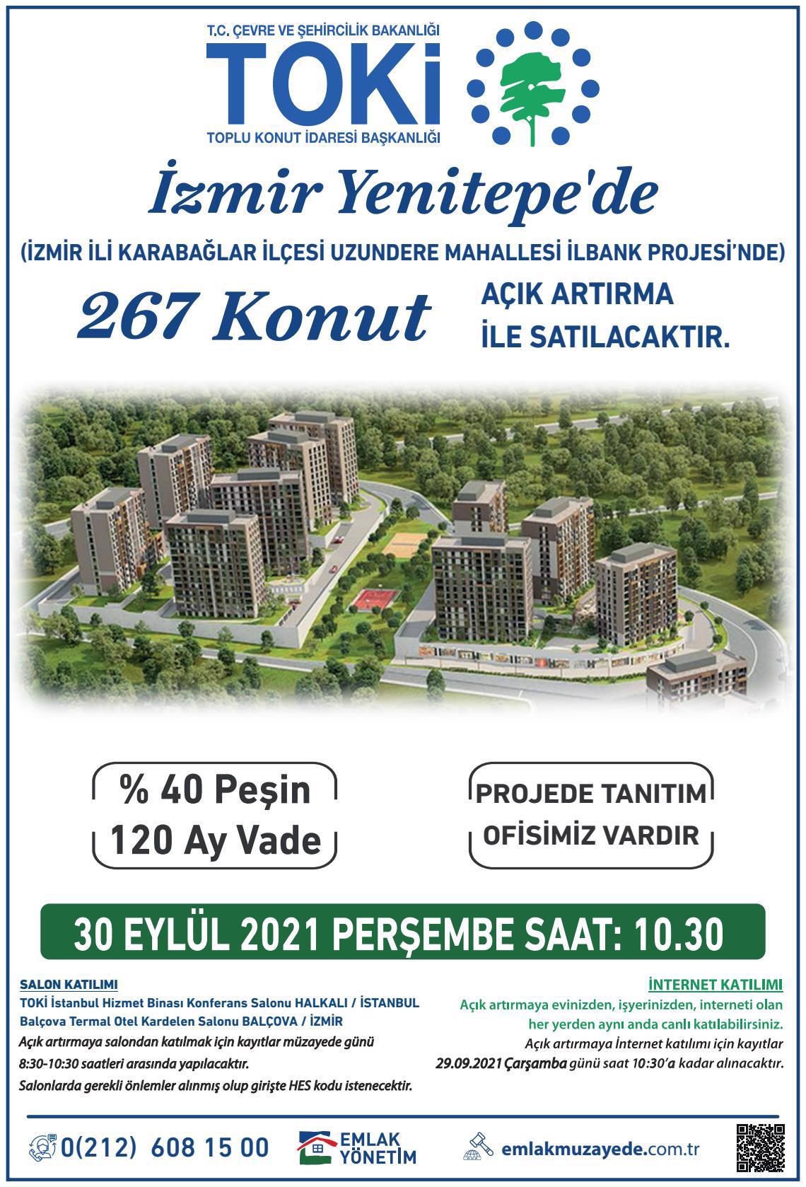 İzmir'de 267 Daire İhaleyle Satılacak! 120 Ay Vadeyle Ev Alma Şansı