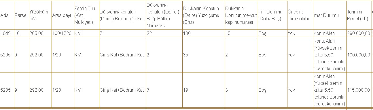 3+1 Daire, Dükkan, Arsa! Hazine Gayrimenkulleri Bu Fiyatlara Satılacak