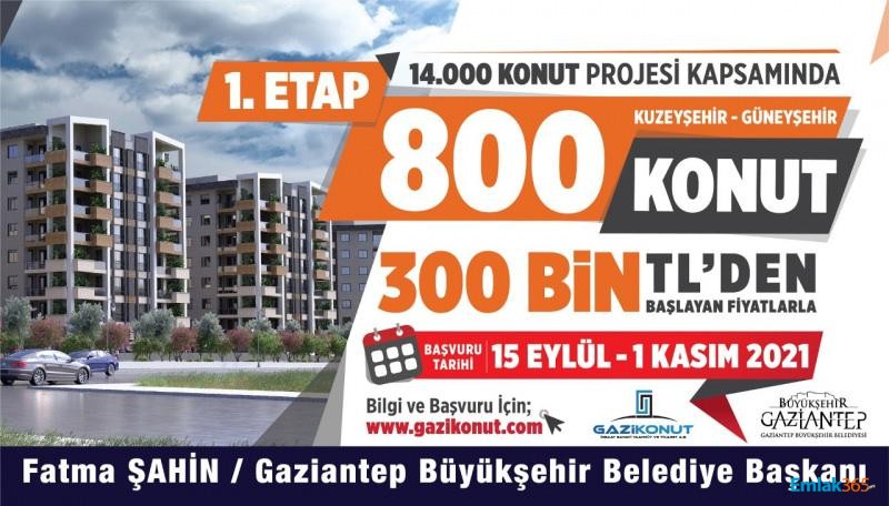 Gaziantep Kuzeyşehir Güneyşehir 14 Bin Konut Projesi Ön Talep Başvuru İşlemleri