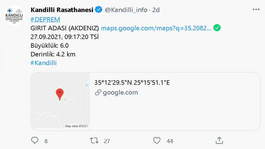 Komşuda Şiddetli Deprem! Girit Adası 6.5 Şiddetinde Depremle Sarsıldı, Tsunami Uyarısı Yapıldı