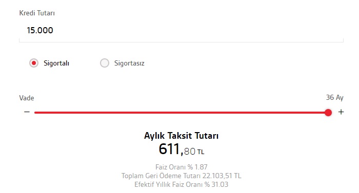 Akbank 15 Bin TL İhtiyaç Kredisi İçin Ne Kadar Aylık Taksit İstiyor?