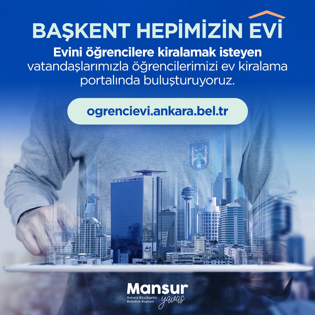 Ankara Büyükşehir Belediyesi'nin Üniversite Öğrencileri İçin Kiralık Ev Portalı Hizmete Girdi