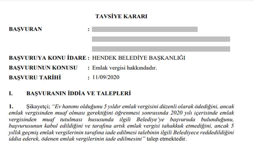 Tek Evi Olan Ödediği Parayı Geri Alacak! Emlak Vergisi Ödeyenler İçin Geriye Dönük 5 Senelik Para İadesi KDK Kararı