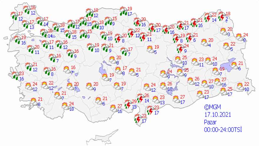 Meteorolojiden 41 İle Uyarı!  4 Günlük Hava Durumu Tahmini İle Sağanak Yağış Uyarısı Hangi İllerde?