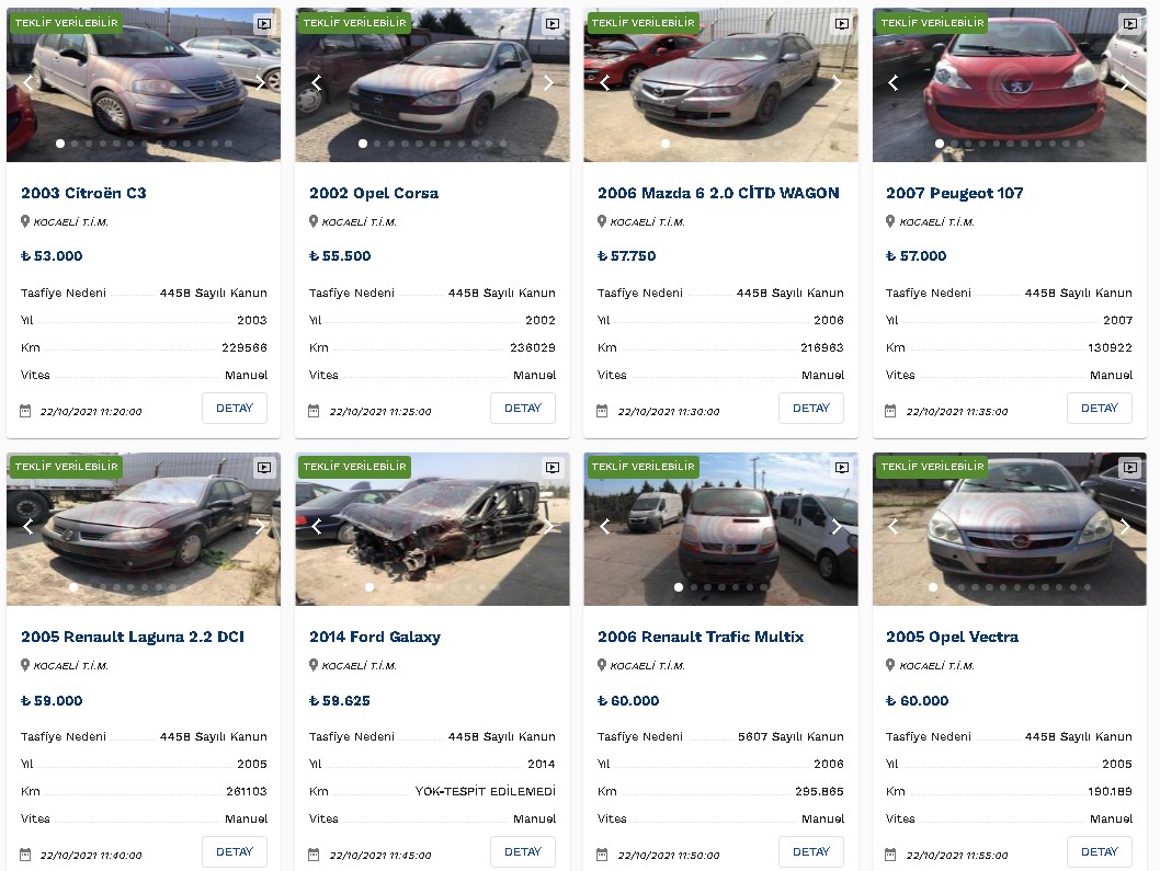 Devletten 18 Yaş Üzeri Herkese! Ford Focus, Opel Astra Araçlar Satılacak