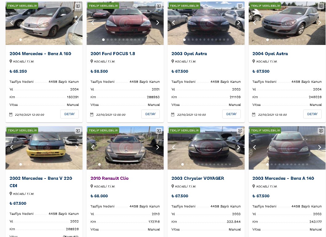 Devletten 18 Yaş Üzeri Herkese! Ford Focus, Opel Astra Araçlar Satılacak