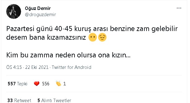 Pazartesi Benzine Dev Zam İddiası! Arabası Olan Otobüse Binecek