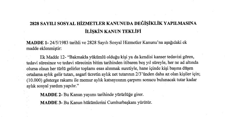 Kanser Hastalarına Maaş Müjdesi! Kanun Teklifi Kabul Edilirse Devlet Aylık Düzenli Para Yardımı Yapacak