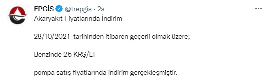 Akaryakıtta Zam Yağmuru Sonrası Sular Duruldu! EPGİS Benzin İndirimini Resmen Açıkladı!