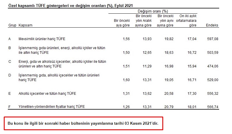 TÜİK TEFE TÜFE Ekim 2021 Enflasyonu ve Kasım Ayı Kira Artış Oranı Zammı Ne Zaman Açıklanacak?