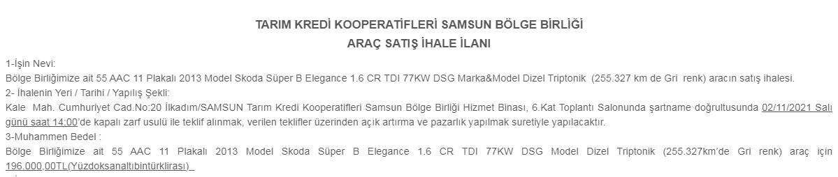 12 Bin 100 TL'den Başlayan Fiyatlar! Çalışır Kamu Araçları Satışa Çıkarıldı Kasım 2021