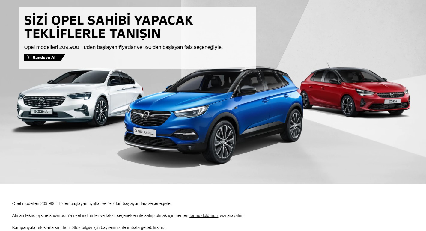 Opel Kasım Ayına Hızlı Girdi, Faizsiz Araç Kredisi Fırsatı İle 209 Bin Liraya Sıfır Araç Satışı Başladı!