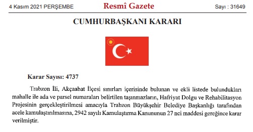 Bu 4 İldeki Arsa, Arazi Sahipleri Dikkat! Cumhurbaşkanı İmzasıyla Acele Kamulaştırma Kararları Resmi Gazetede Yayınlandı