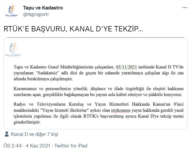 Sadakatsiz Dizisinde Tapu Dairesindeki Rüşvet Sahnesi Gündemi Salladı, TKGM Diziyi Şikayet Etti!