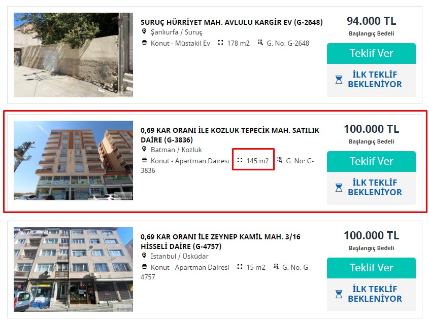 Türkiye Finans Kasım Kampanyası: 10 Bin TL Peşinatı Olana 0.79 Oranı İle 145 M2 3+1 Daire 1.163 TL Taksitle Satılıyor!