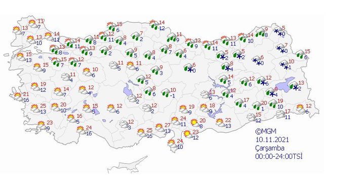 Pastırma Yazı Bitiyor, Kar Soğukları Geliyor! Çarşamba Günü Kar Alarmı Verilen 12 Şehir Hangisi?