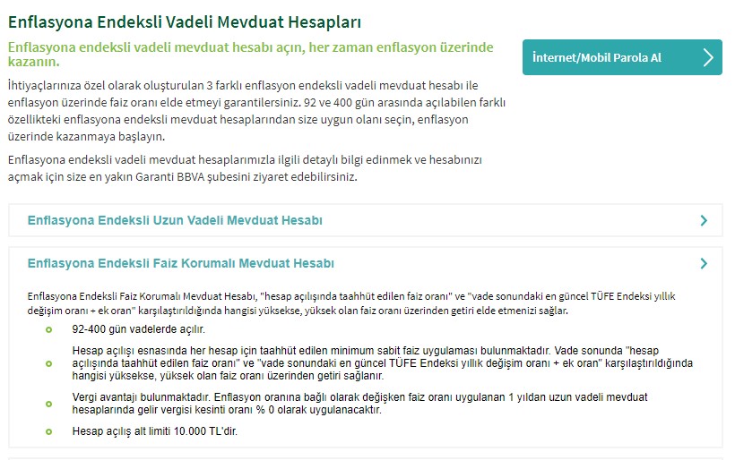 32 Günlük Yerine 92 Günlük Vadeli Mevduat Hesabı Açanlara Garanti Bankası Enflasyona Endeksli Yüksek Faiz Veriyor!