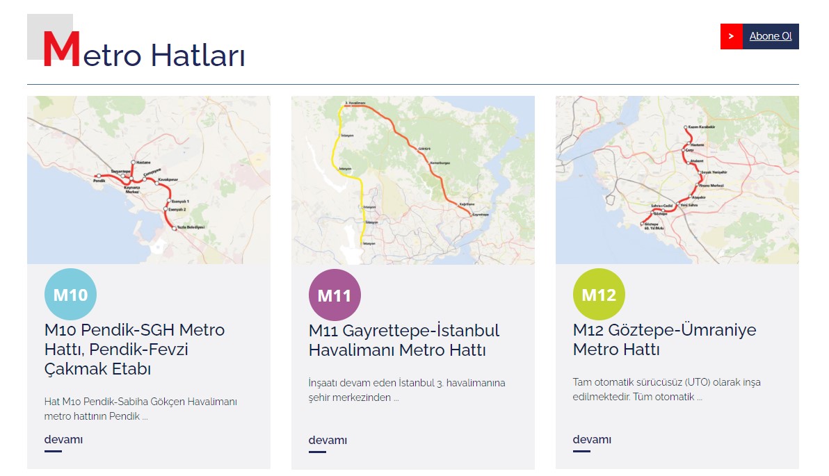 İstanbul'da Yeni Ulaşım Hatları Projeleri ile Metro Piyangosu Vuracak İlçeler Belli Oldu!