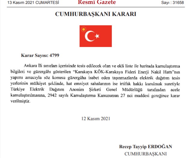 Ankara, İzmir ve İstanbul'da Var! Resmi Gazete İle 7 İlde Enerji Projeleri İçin Acele Kamulaştırma Kararı Çıktı