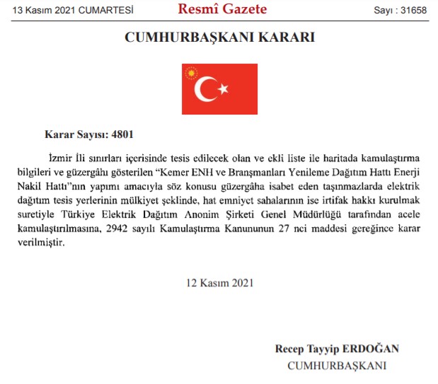 Ankara, İzmir ve İstanbul'da Var! Resmi Gazete İle 7 İlde Enerji Projeleri İçin Acele Kamulaştırma Kararı Çıktı