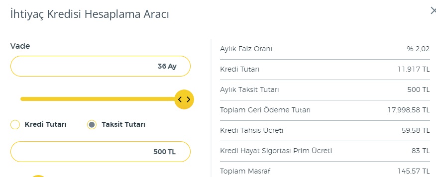Ayda 500 TL Taksit İle Odeabank Kaç TL İhtiyaç Kredisi Veriyor?