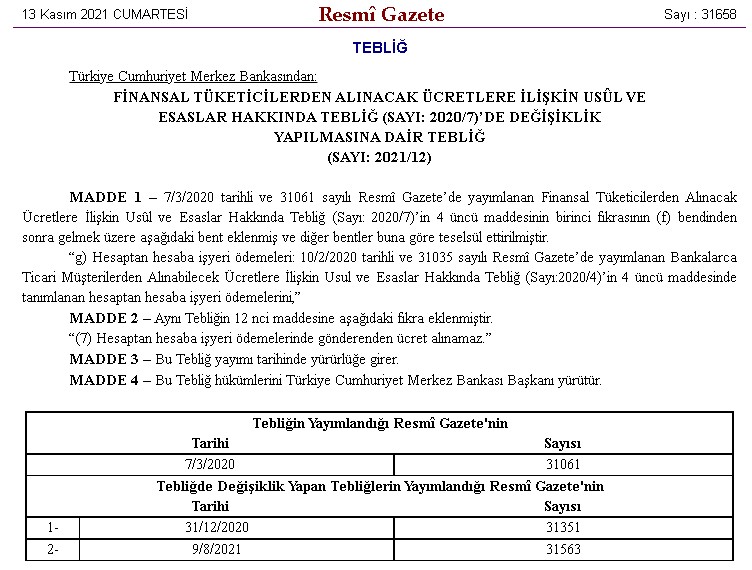 Merkez Bankası Resmi Gazete'de Yayımladı, Bankaların O Masrafı Alması Resmen Yasaklandı! Artık Para Ödemeyeceksiniz