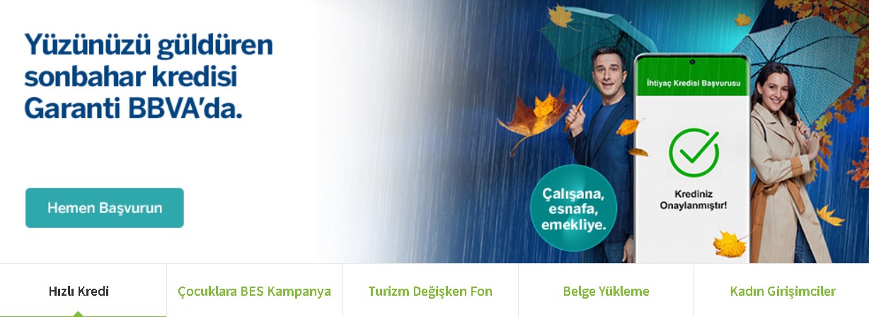 Garanti Bankası Yüzleri Güldürecek Sonbahar Kredisi Kampanyası Başvuruları Başladı!