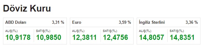 Son Dakika: 1 Dolar 11 TL Oldu!