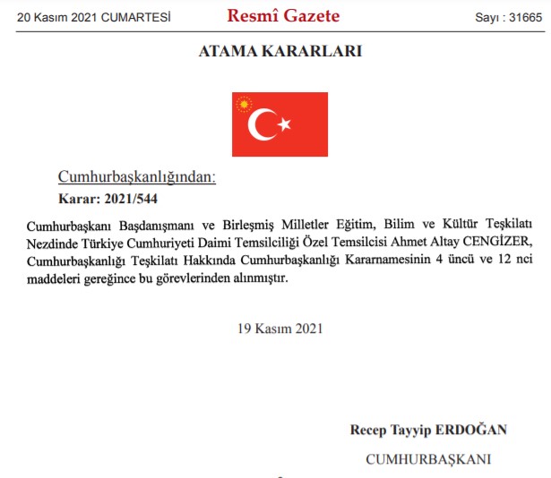 Son Dakika: Beklenen 20 Kasım Tarihli Atama Kararnamesi Yayımlandı! Lütfi Elvan İstifa Etti Mi, Görevden Alındı Mı?