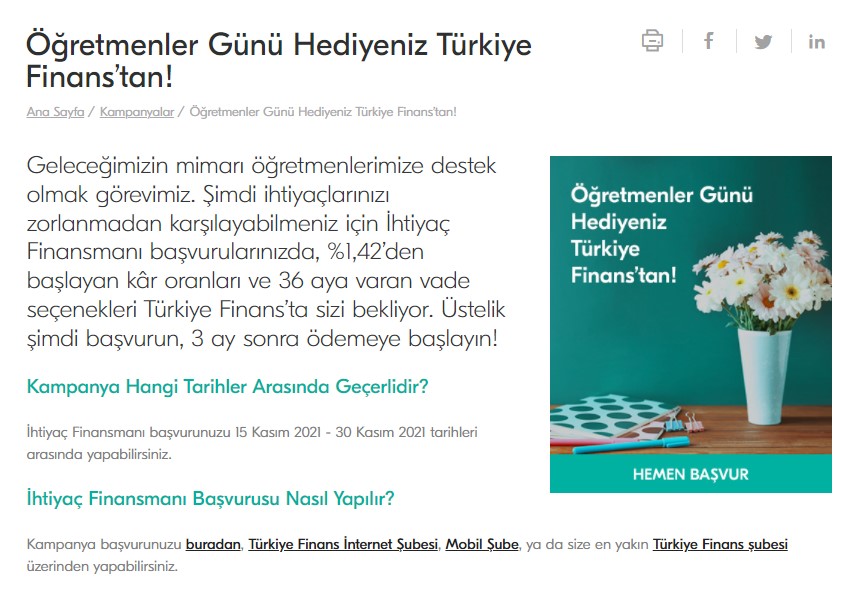 Öğretmenler Günü Kredisi 2021 Kampanyaları Başladı! 3 Ay Ertelemeli Öğretmenlere Özel Kredi