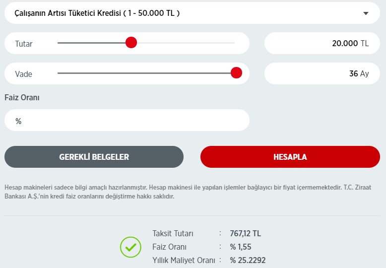 20 Bin TL İhtiyaç Kredisi Çekenler Ziraat Bankası'na Aylık Kaç TL Ödeme Yapıyorlar?