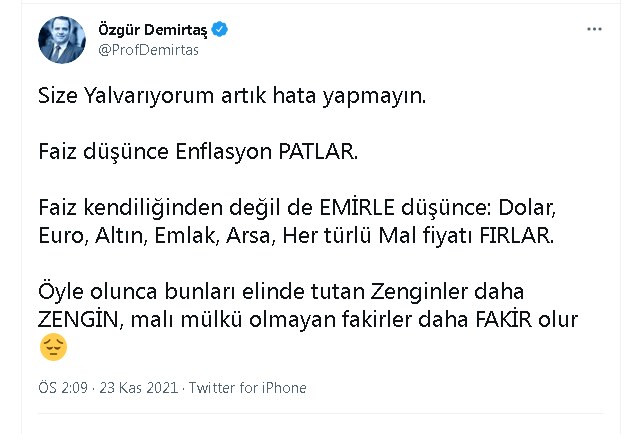 Ekonomist Özgür Demirtaş'tan Hükumete Çok Acil Uyarı! Size Yalvarıyorum Artık Hata Yapmayın