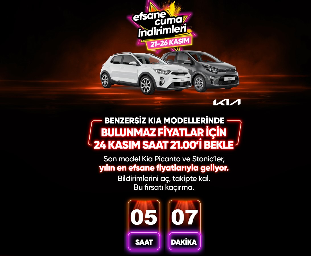 Sıfır Araç Almak İsteyenlere Efsane Cuma Sürpizi! KİA Picanto ve Stonic Hepsiburada Yılın En Süper Fiyatıyla Geliyor