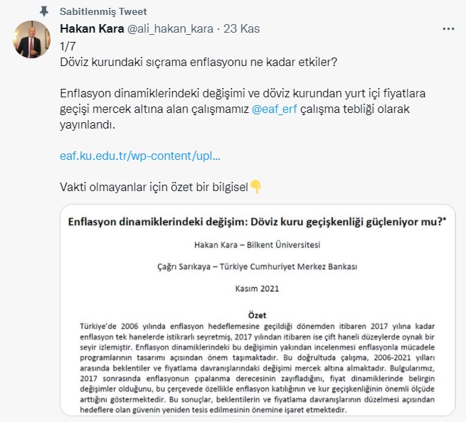 Ekonomistlerin Kasım Ayı Enflasyon Beklentisi Tahmini Rakamları Açıklandı!