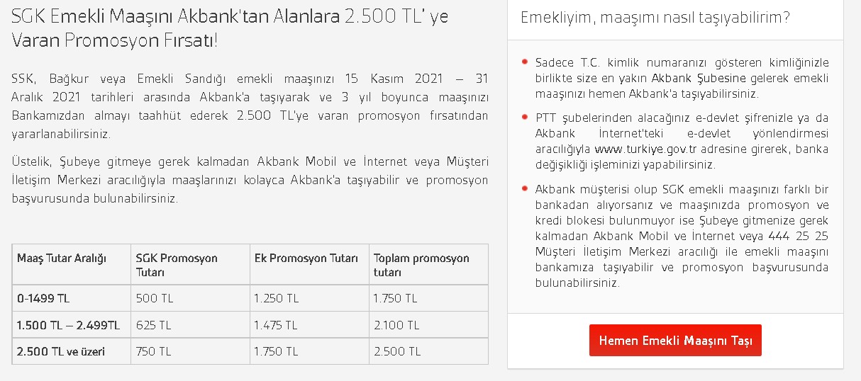 Akbank'tan Emeklilere Faizsiz Nakit Avans Müjdesi Geldi!