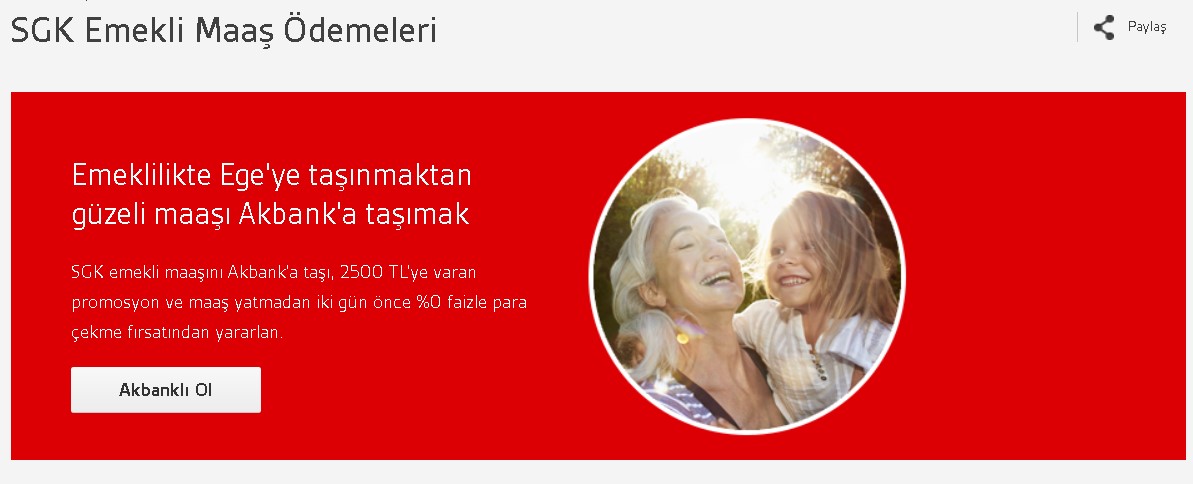 Akbank'tan Emeklilere Faizsiz Nakit Avans Müjdesi Geldi!