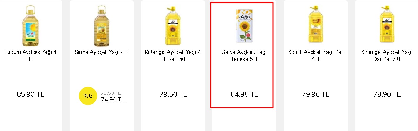 Büyük Zam Öncesi Stok Yaptıracak Son Fırsat İndirimi Duyuruldu! 5 LT Teneke Ayçiçek Yağı 64,95 TL Fiyatla Satışta