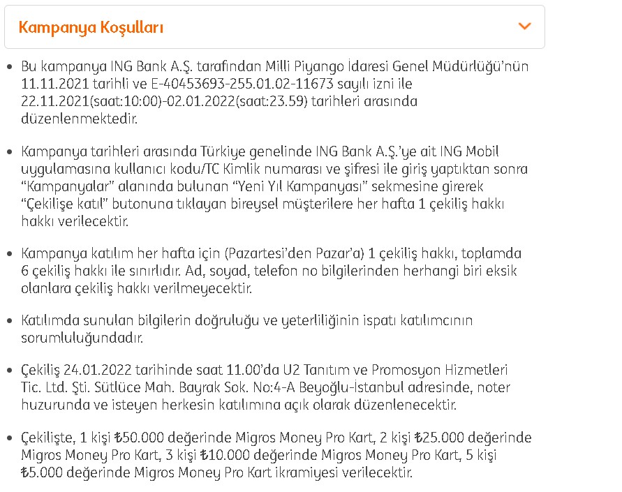 ING Bank Mobil Şube Üzerinden Bedava Para Dağıtıyor! 50 Bin TL, 1.000 ve 5.000 Lira Migros Hediye Çeki Kazanma İmkanı
