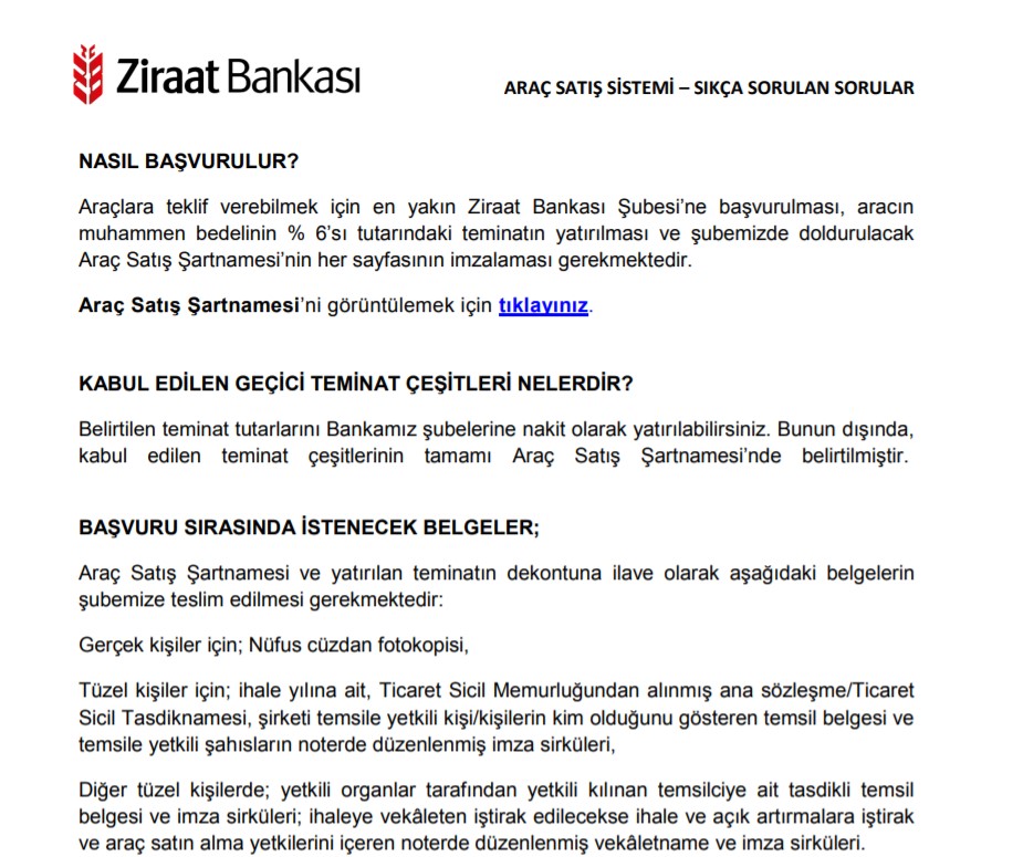 Bankalardan Satılık Araçlar! Yıl Sonu Ziraat, Vakıfbank, Halk Bankası 2.El Araç Satışı İlanları Yayımlandı