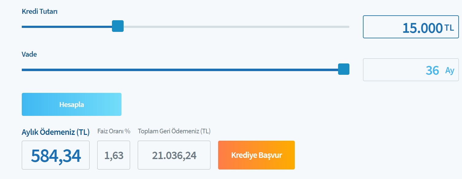 Kamu Bankalarından Ucuz Kredi! Ziraat, Halkbank, Vakıfbank 10 Bin TL, 15 Bin TL, 20 Bin TL İhtiyaç Kredisi Hesaplaması!