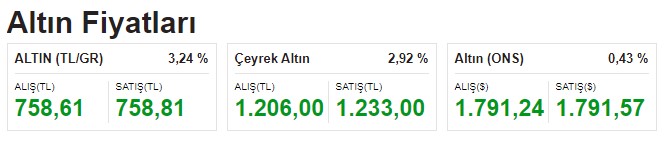 Son Dakika Dolar 13 TL, Euro 15 TL ve Gram Altın 761 TL, Çeyrek Altının Fiyatı 1.228 TL Oldu!