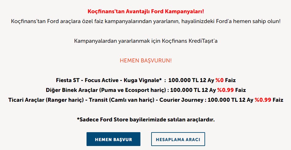 Bu Oranlarla Araba Sahibi Olmayan Kalmayacak! Ford, Nissan, Honda, Kia, Volvo, Opel, Suzuki Taşıt Kredisi Kampanyası