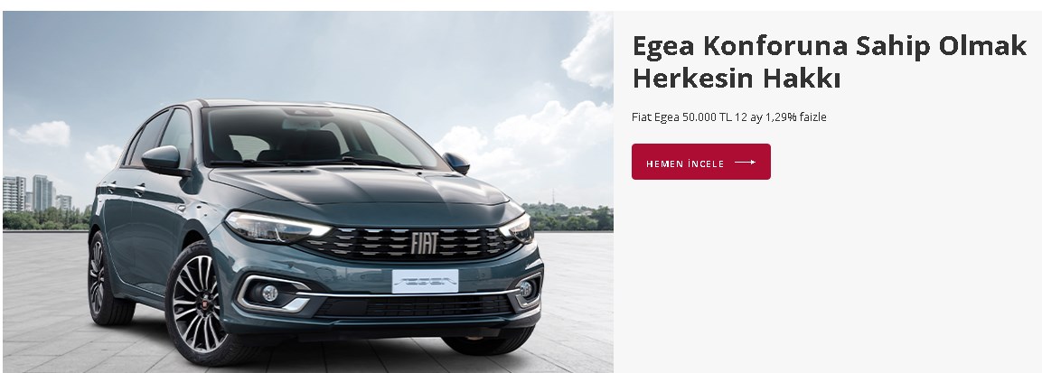 Fiat Egea'den 50.000 TL Kampanyası! Sadece Aralık Ayı Sonuna Kadar Geçerli