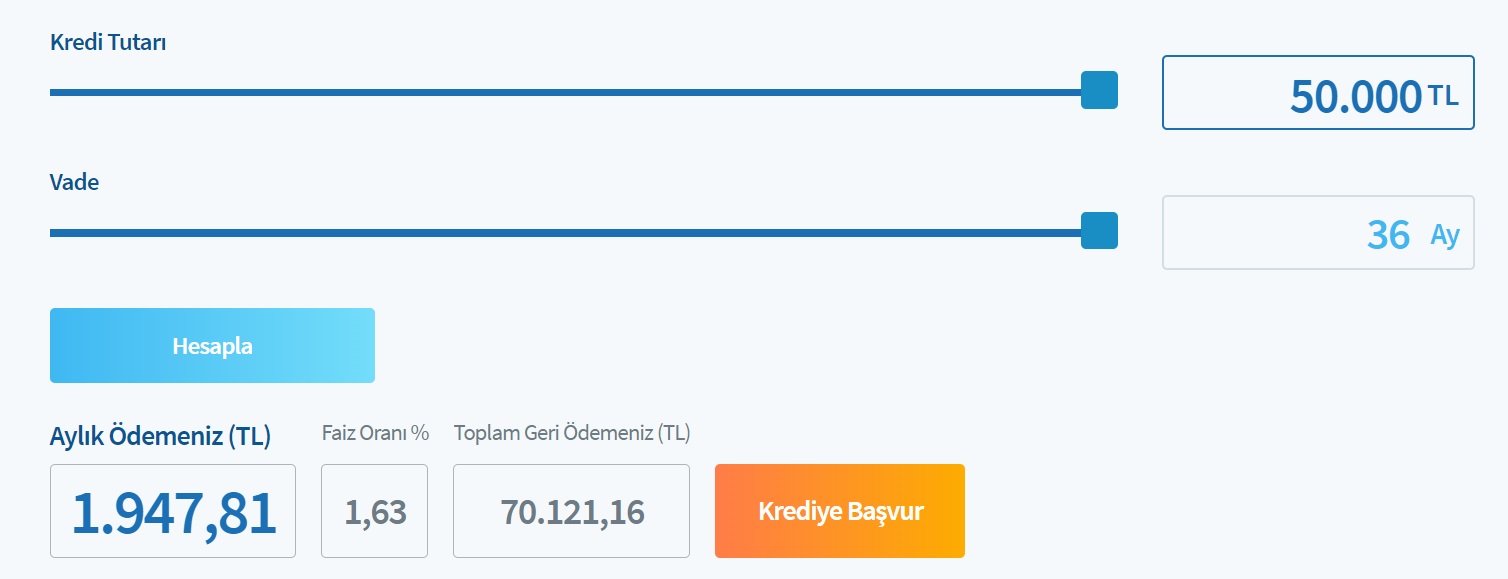 Aralık Ayı Faiz Değişimleri İle Başladı! Banka Banka 50 Bin TL İhtiyaç Kredisi Yeni Hesaplamaları!
