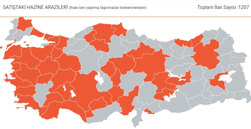 47 İlde 1207 Arsa Satışta! Milli Emlak Satılık Hazine Arazileri: 305 M2 Arsa 2 Bin 500 TL Fiyatla 24 Ay Taksitle Satışta