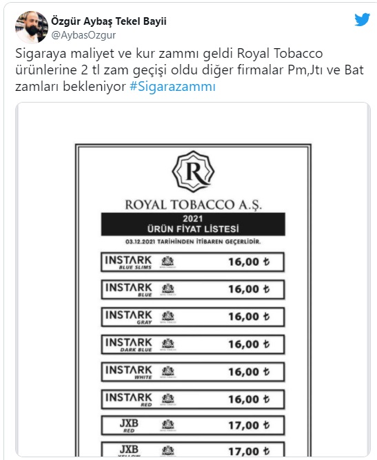 Zam Furyası Sigarayla Devam Ediyor, Fiyatlar 2 TL Arttı! Yeni Zamlı Sigara Fiyat Listesi Belli Oldu!